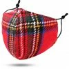 Confête Red Tartan Plaid Cloth Face Mask