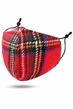 Confête Red Tartan Plaid Cloth Face Mask