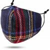 Confête Midnight Blue Tartan Plaid Cloth Face Mask