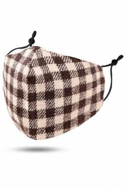 Confête Brown Buffalo Plaid Cloth Face Mask Accessories