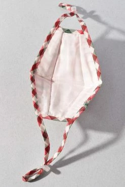 Confête Red And Green Plaid Cloth Face Mask Accessories