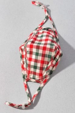 Confête Red And Green Plaid Cloth Face Mask Accessories
