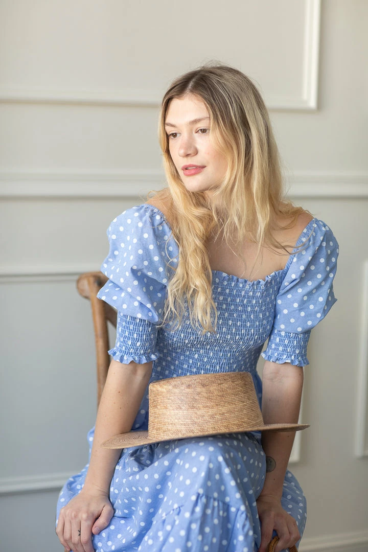 If She Loves Jules Puff Sleeve Polka Dot Midi 4 If She Loves Jules Puff Sleeve Polka Dot Midi