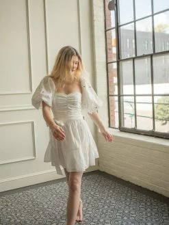 Confête Clothing Rhone Sequin Puff Sleeve Mini Dress