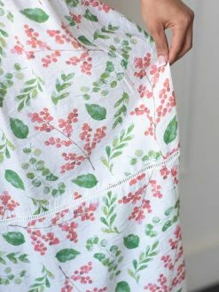 Confête Provence Woven Floral Maxi With Tassel Tie Front Clothing