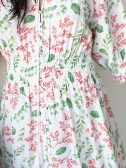 Confête Provence Woven Floral Maxi With Tassel Tie Front Clothing