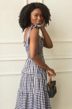 If She Loves Clothing SOLD OUT - Clementine Gingham Midi Dress