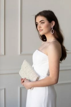 Confête Fontainebleau Scalloped Beaded Clutch The Bridal Suite