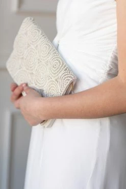 Confête Fontainebleau Scalloped Beaded Clutch The Bridal Suite