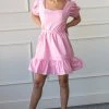 English Factory Puff Sleeve Mini Dress Clothing