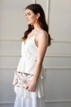 Entro Martha Ruffle Midi - White Clothing