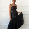 ELAN Hailey Black Metallic Maxi Clothing