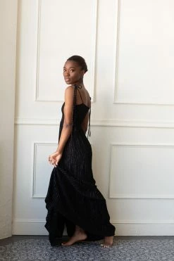 ELAN Hailey Black Metallic Maxi Clothing 7 ELAN Hailey Black Metallic Maxi Clothing