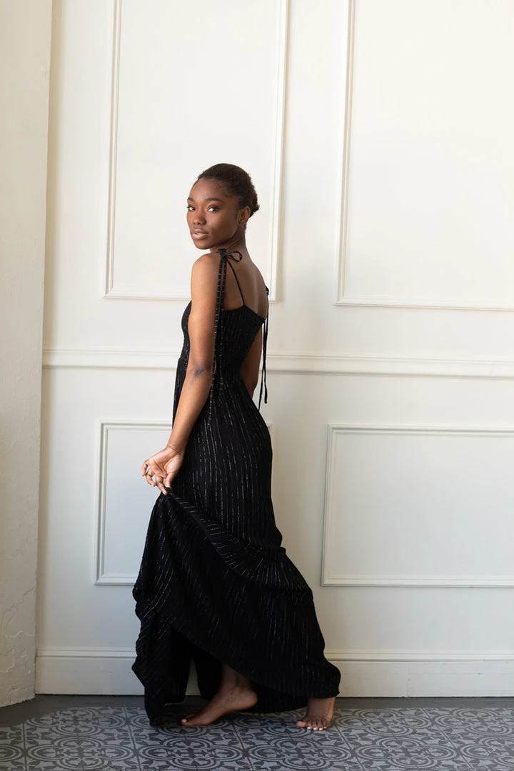 ELAN Hailey Black Metallic Maxi Clothing 5 ELAN Hailey Black Metallic Maxi Clothing