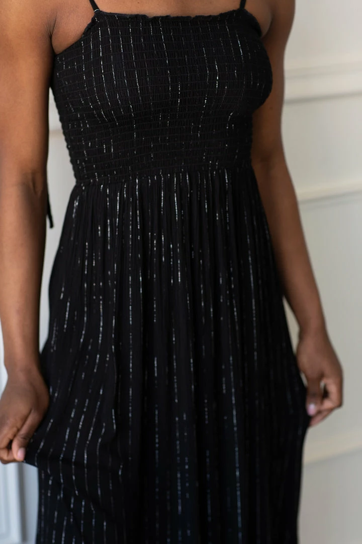 ELAN Hailey Black Metallic Maxi Clothing 4 ELAN Hailey Black Metallic Maxi Clothing