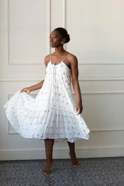 Confête Sequin Polka Dot Midi Clothing