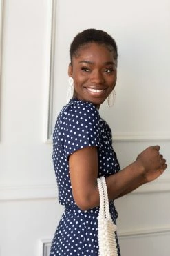 Confête SOLD OUT - Kirsten Short Sleeve Polka Dot Wrap Maxi Clothing