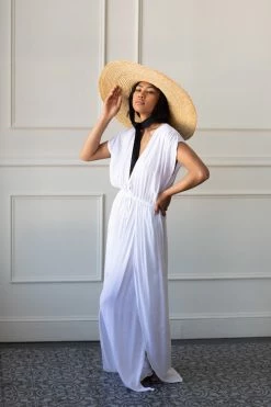 ELAN Clothing Deep V Cover-Up Maxi