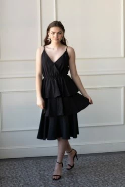 Entro Clothing SOLD OUT - Martha Ruffle Midi - Black