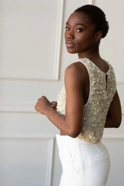 Endless Rose SOLD OUT - Beaded Crop Top The Bridal Suite