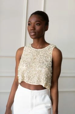 Endless Rose SOLD OUT - Beaded Crop Top The Bridal Suite