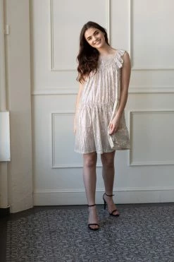 Confête Clothing SOLD OUT - Indio Sequin Ruffle Trim Dress