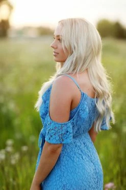 If By Sea SOLD OUT - Nice Blue Lace Wrap Maxi