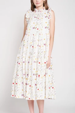 En Saison Floral Ruffle Tiered Midi Dress Clothing