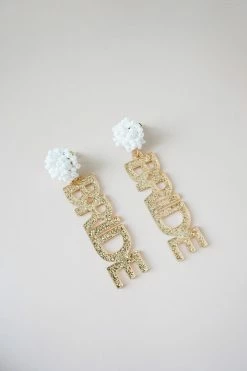 Confête Bride Acrylic Dangle Earrings The Bridal Suite