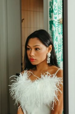 Confête Mrs. Acrylic Dangle Earrings The Bridal Suite