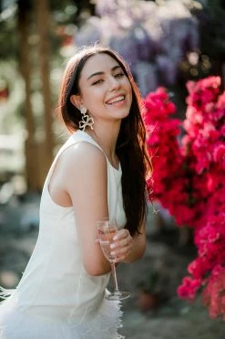 Confête Clothing Alessandra White Feather Mini Dress