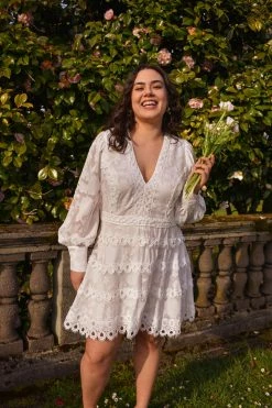 Confête Clothing Alexis Plunge Tiered Mini Dress