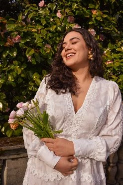 Confête Clothing Alexis Plunge Tiered Mini Dress