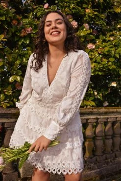 Confête Clothing Alexis Plunge Tiered Mini Dress