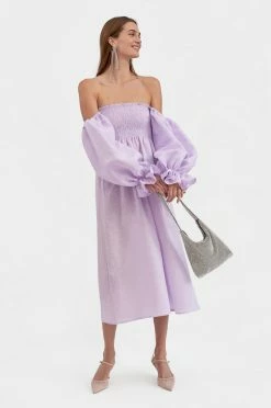 Sleeper Clothing Atlanta Linen Dress - Lavender