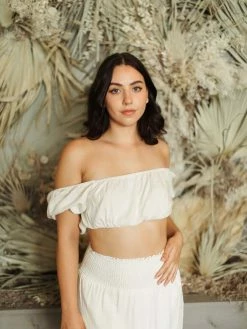 Confête Bacalar Cream Linen Two Piece Set Clothing
