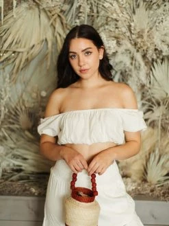 Confête Bacalar Cream Linen Two Piece Set Clothing