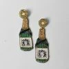 Confête Beaded Champagne Bottle Earrings The Bridal Suite