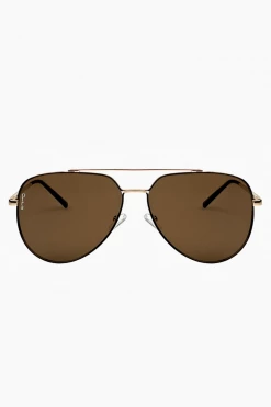 Otra Eyewear Billie Sunglasses - Brown/ Gold Accessories