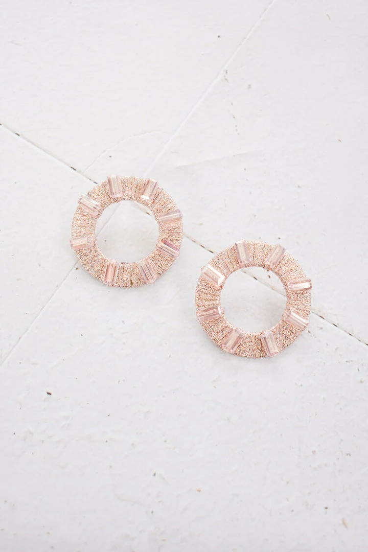 Treasure Jewels Carmen Pink Circle Studs 3 Treasure Jewels Carmen Pink Circle Studs