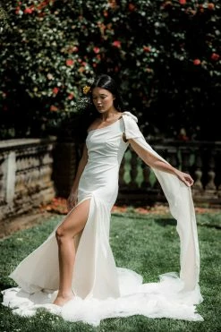 Confête Caila One Shoulder Maxi With Cape