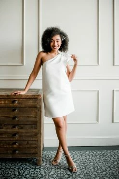 Jay Godfrey SOLD OUT - Calgary One Shoulder White Mini Dress