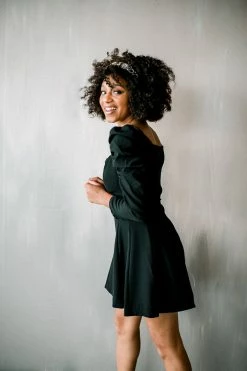 Do + Be Carolina Black Skater Mini Dress Clothing