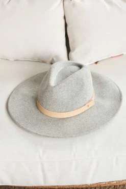 Confête Charlie Heather Gray Fedora Hat Accessories
