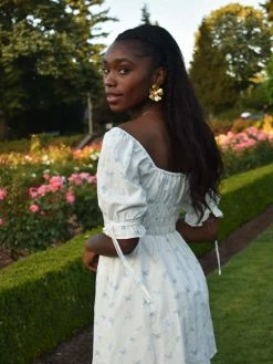 Charlie Holiday Valentine Light Blue Butterfly Mini Dress
