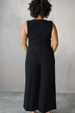 Confête Aldridge Classic Black Wide Legged Jumpsuit Clothing