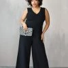 Confête Aldridge Classic Black Wide Legged Jumpsuit Clothing