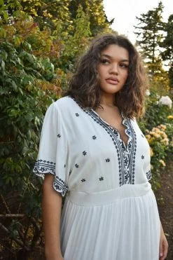 Confête Cleo White Boho Maxi Dress Clothing