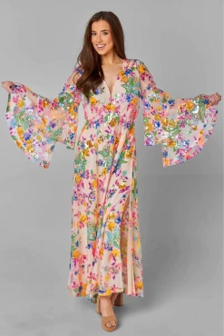 Buddy Love Colette Paradise Long Sleeved Maxi Dress Clothing