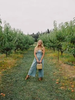 Confête Newport Striped Fabric Handle Straw Bag